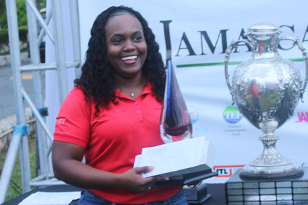 Fidelity Motors Marketing Officer Anna-Lee Williams at presentation ceremony